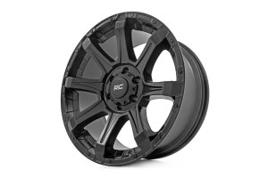 Wheel - Rough Country - 81 Series, One-Piece, 20x9, 6x5.5, -12mm - Semi Gloss Black Wheel - Rough Country - 81 Series, One-Piece, 20x9, 6x5.5, -12mm - Semi Gloss Black